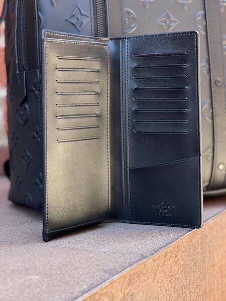 Мужской купюрник Louis Vuitton мужской кожа черный 51904-2