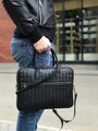Мужской портфель Bottega Veneta мужской кожа черный 77891-4