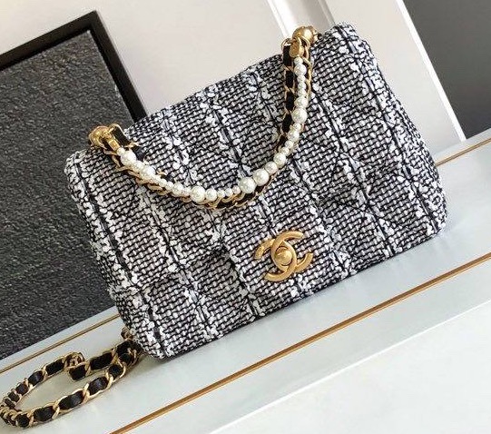 Сумка Chanel женский твид графитовый 144500