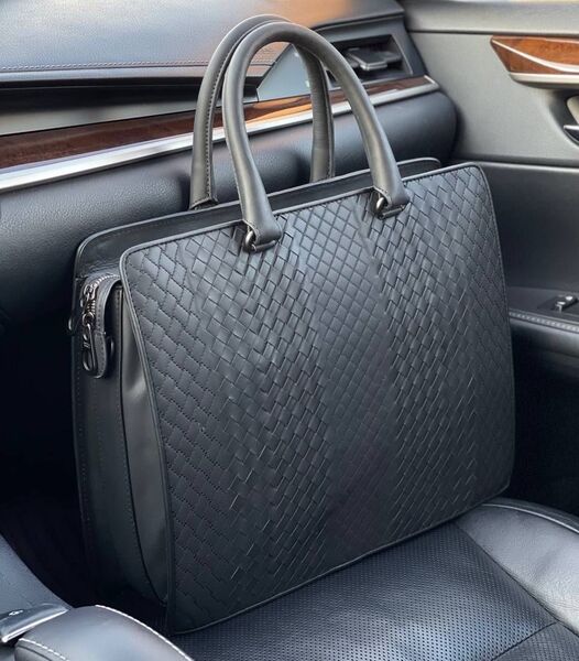 Мужской портфель Bottega Veneta мужской кожа черный 121767