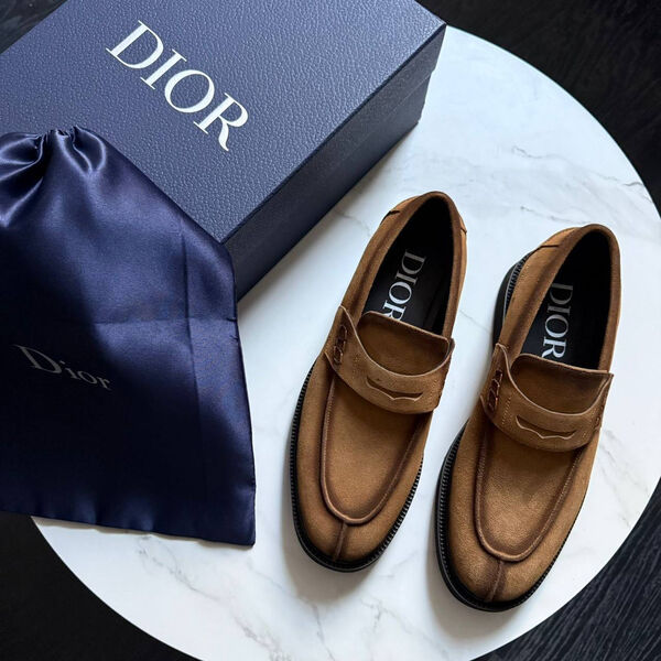 Мужские лоферы Christian Dior мужской замша 172237-2