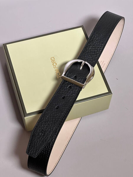 Мужской ремень Tom Ford мужской кожа черный 152825-2