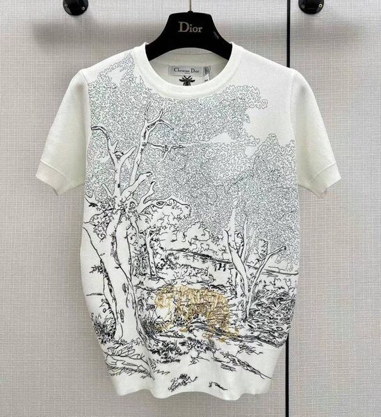 Кофта Christian Dior женский вязаная ткань белый 137873