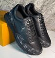 Мужские кроссовки Louis Vuitton мужской кожа черный 172993-1