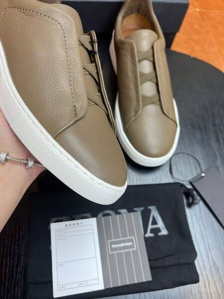 Мужские кеды Zegna мужской кожа 165781-6