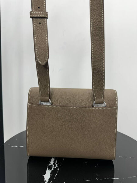 Мужская сумка мессенджер Hermès мужской кожа бежевый 196273-2