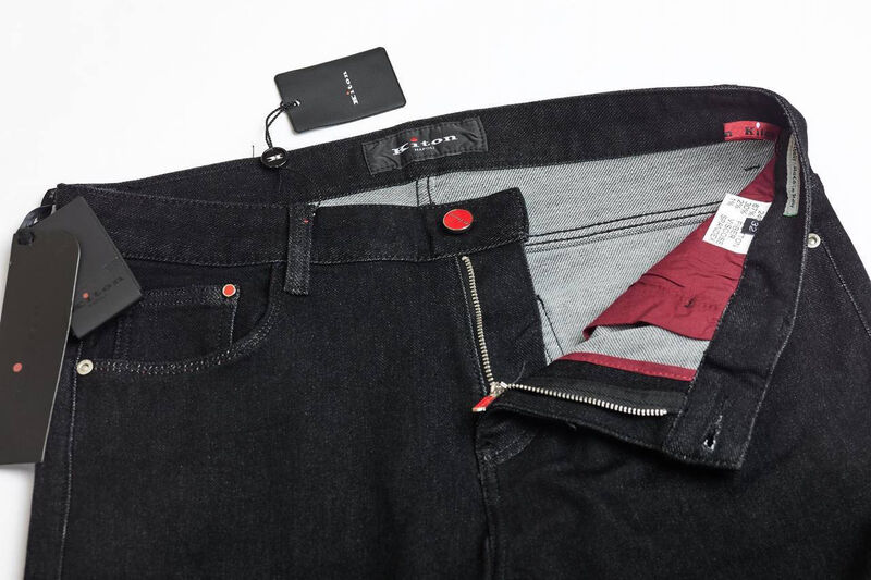 Мужские джинсы Kiton мужской джинса черный 162597-3