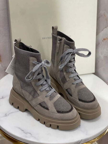 Ботинки Brunello Cucinelli женский текстиль 124977-4