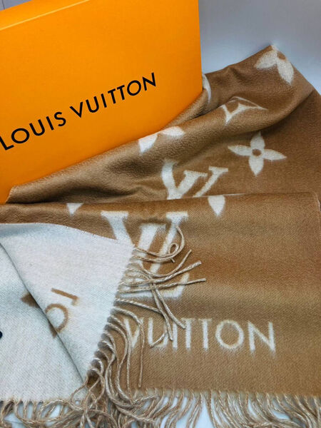 Шарф Louis Vuitton женский кашемир бежевый 164278