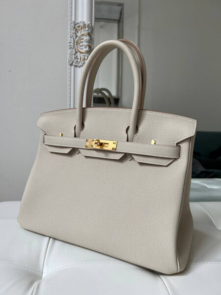 Сумка Hermès Birkin 30 женский кожа графитовый 146989-2