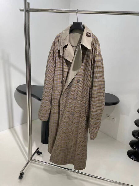 Плащ двухсторонний Balenciaga женский графитовый 179889-3