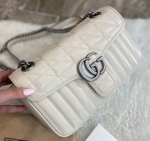 Сумка Gucci Marmont женский кожа белый 97058