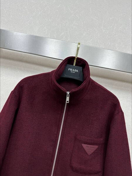 Бомбер Prada женский бордовый 171862-2