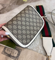 Сумка Gucci женский кожа темно-серый 96996