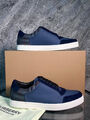 Мужские кеды Burberry мужской кожа синий 145692-3