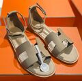 Босоножки Hermès женский кожа бежевый 185916-1
