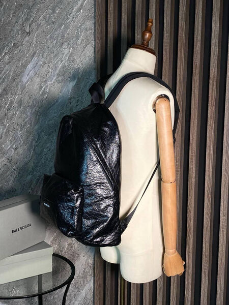 Мужской рюкзак Balenciaga мужской кожа черный 135366-2