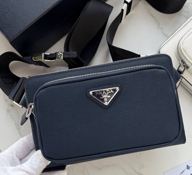 Мужская сумка слинг Prada мужской кожа синий 190570