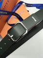 Ремень мужской Louis Vuitton двухсторонний мужской кожа черный 63802-2