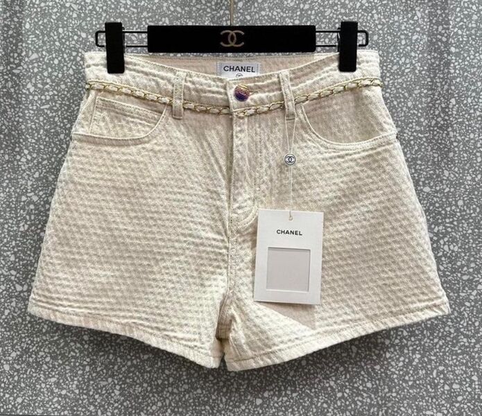 Шорты Chanel женский джинса белый 177395