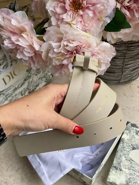 Женский ремень Christian Dior женский кожа горчичный 21150-2