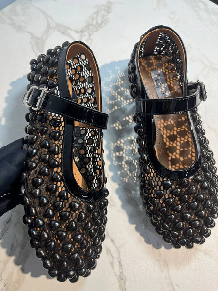 Балетки Alaïa женский кожа черный 185493-2