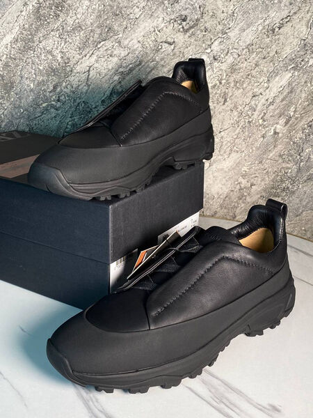 Мужские кроссовки Zegna мужской кожа черный 169130-2