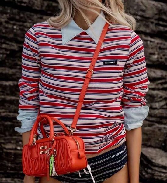 Лонгслив Miu Miu женский бордовый 155791