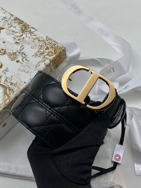 Женский ремень Christian Dior женский кожа черный 139034-4