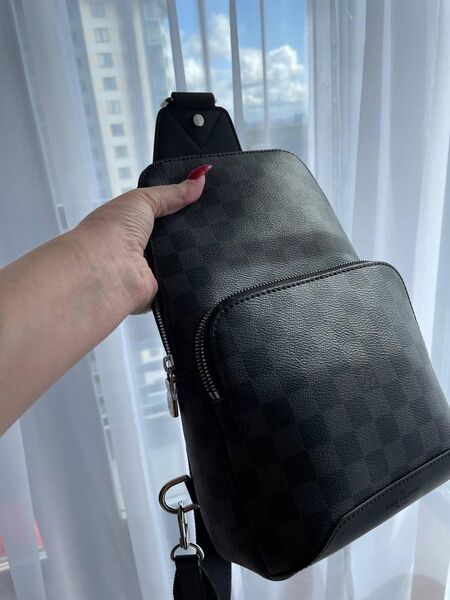 Мужская сумка слинг Louis Vuitton мужской кожа черный 42966-2