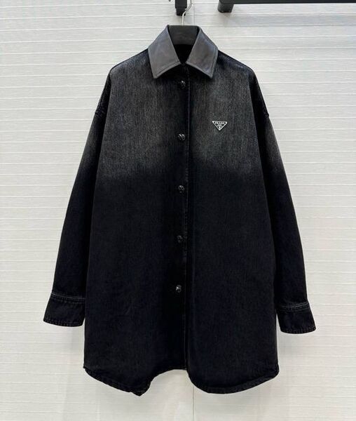 Рубашка Prada женский джинса черный 199164