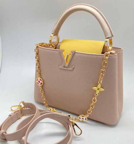 Сумка Louis Vuitton Capucines женский кожа розовый 118649
