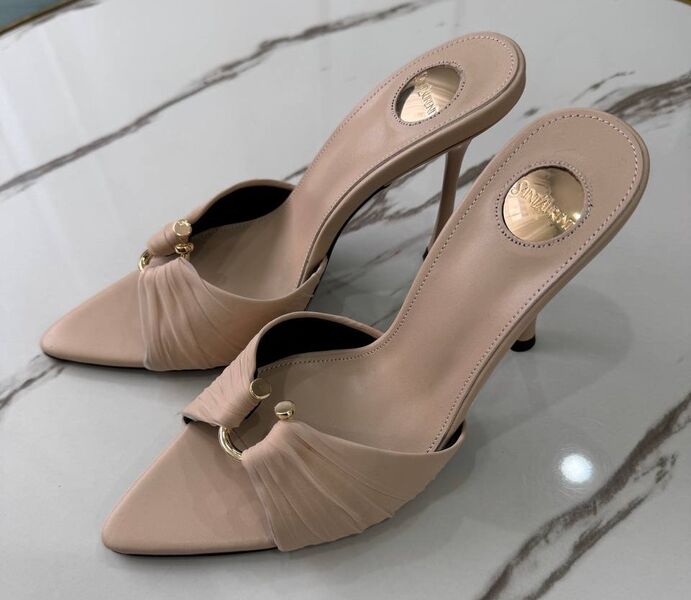 Шлепки Saint Laurent женский кожа 192503