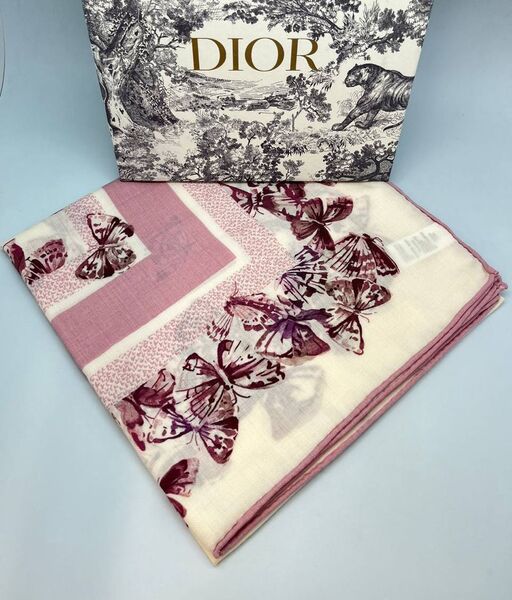 Платок Christian Dior женский кашемир фиолетовый 197784