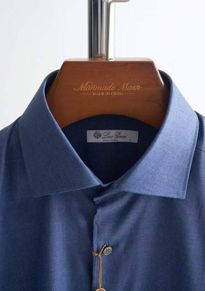 Мужская рубашка Loro Piana мужской синий 133298-9