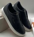 Мужские кеды Santoni мужской кожа черный 161437-1