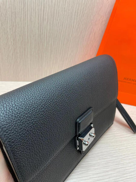 Мужской клатч Hermès мужской кожа черный 107720-6