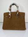 Сумка Hermès Birkin 30 женский замша бежевый 140083-3