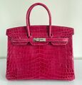 Сумка Hermès Birkin 35 женский кожа бордовый 140347-1
