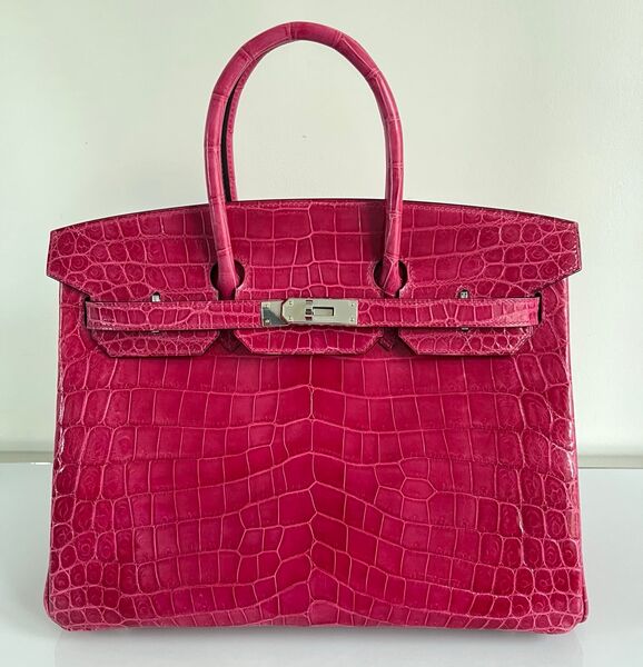 Сумка Hermès Birkin 35 женский кожа бордовый 140347