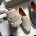 Мужские лоферы Brunello Cucinelli мужской замша графитовый 154471-3