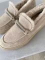 Лоферы Brunello Cucinelli женский овчина бежевый 39760-10