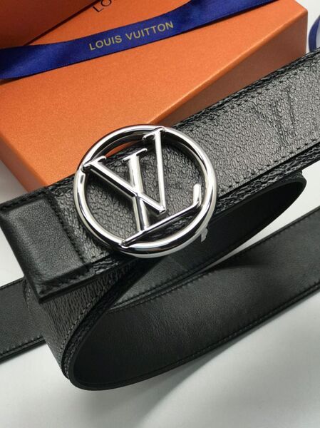 Ремень мужской Louis Vuitton Circle мужской канва черный 63795-3