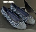 Балетки Chanel женский текстиль синий 182860-1