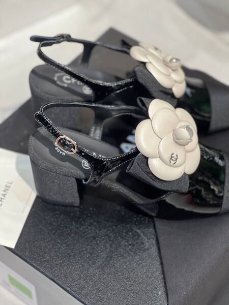 Туфли Chanel женский кожа черный 119055-5