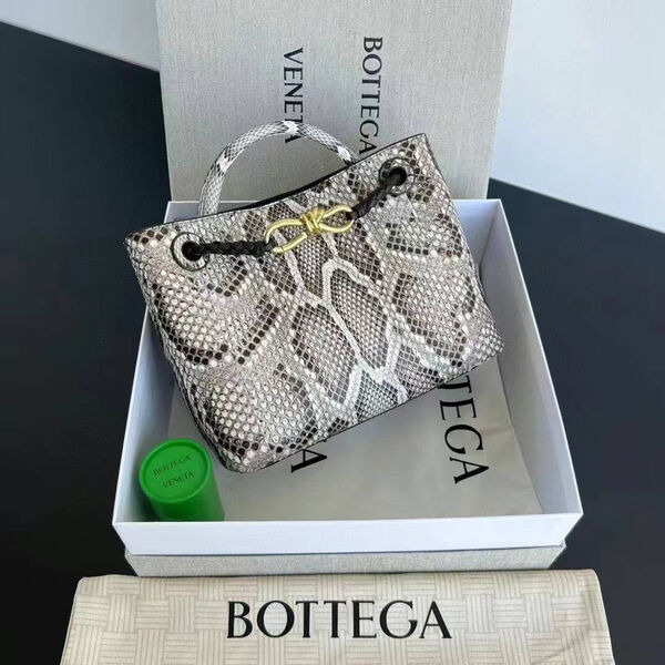 Сумка Bottega Veneta Andiamo Shoulder Bag Python женский кожа графитовый 170967-4