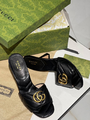Босоножки Gucci женский кожа черный 12255-3