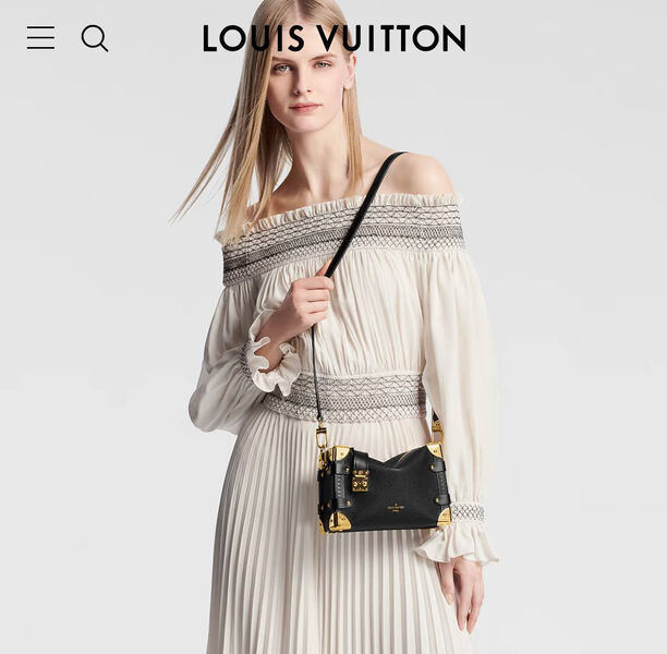 Сумка Louis Vuitton Side Trunk Pm женский кожа черный 190778-2