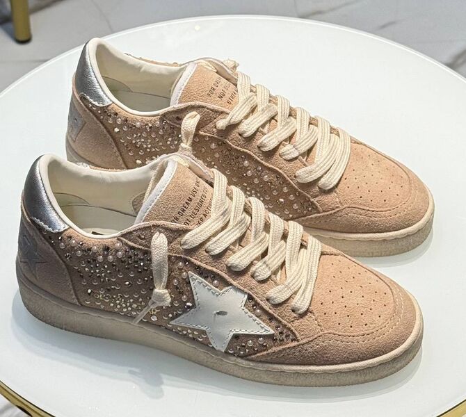 Кеды Golden Goose женский замша бежевый 199790