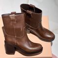 Ботильоны Miu Miu женский кожа 130129-1